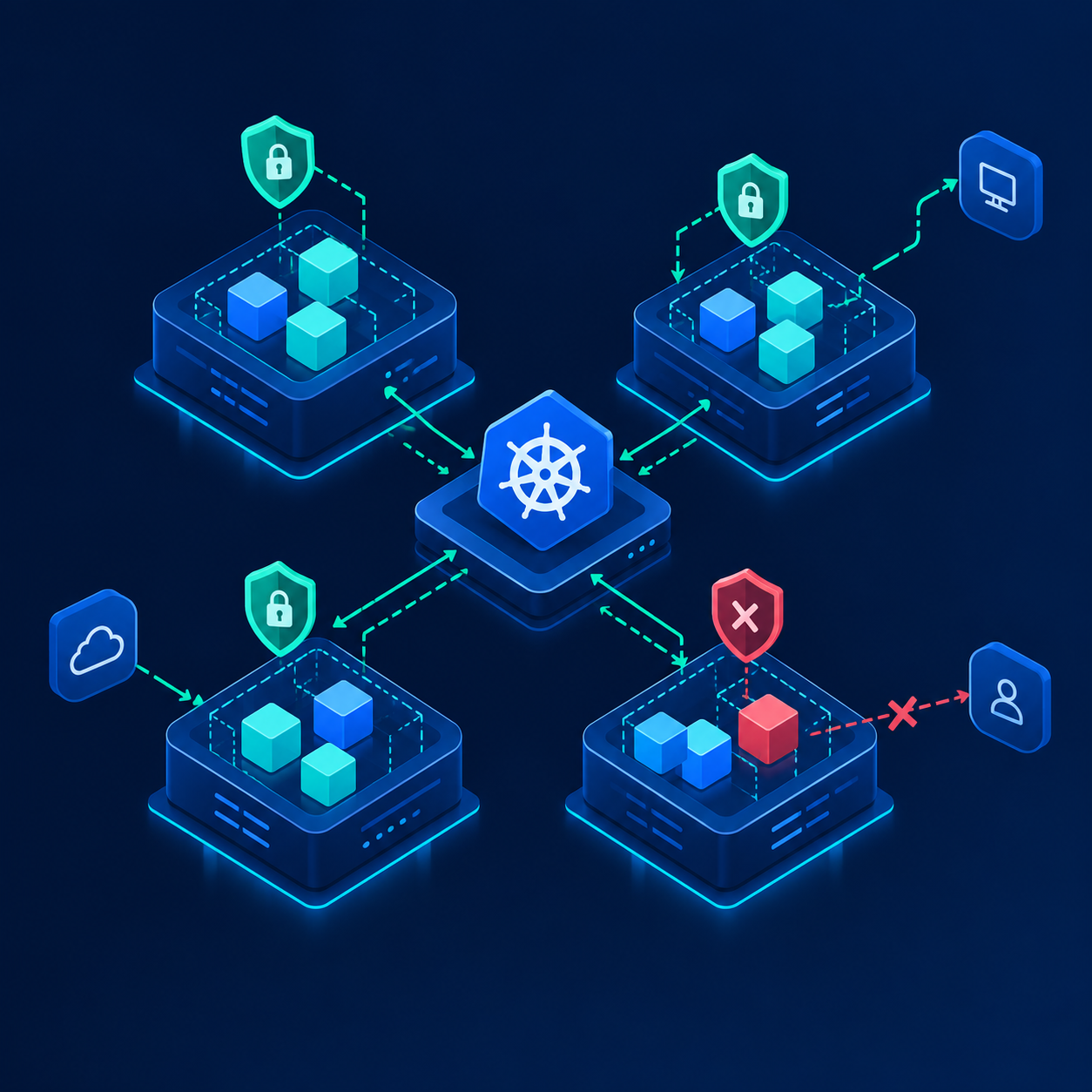 Kubernetes network policy and secured pod communication